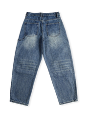 ヴィンテージパッチワークプリントデニムパンツ