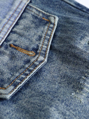 ヴィンテージパッチワークプリントデニムパンツ