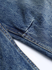 ヴィンテージパッチワークプリントデニムパンツ