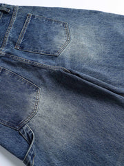 ヴィンテージパッチワークプリントデニムパンツ