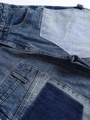 ヴィンテージパッチワークプリントデニムパンツ