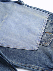 ヴィンテージパッチワークプリントデニムパンツ