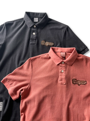 ヴィンテージウォッシュ刺繍ポロシャツ