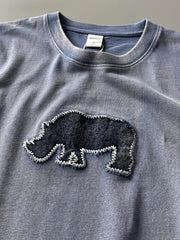 ガーメントダイ パッチ刺繍 ヴィンテージTシャツ