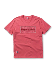 立体刺繍ロゴが中央に配されたコットンTシャツ