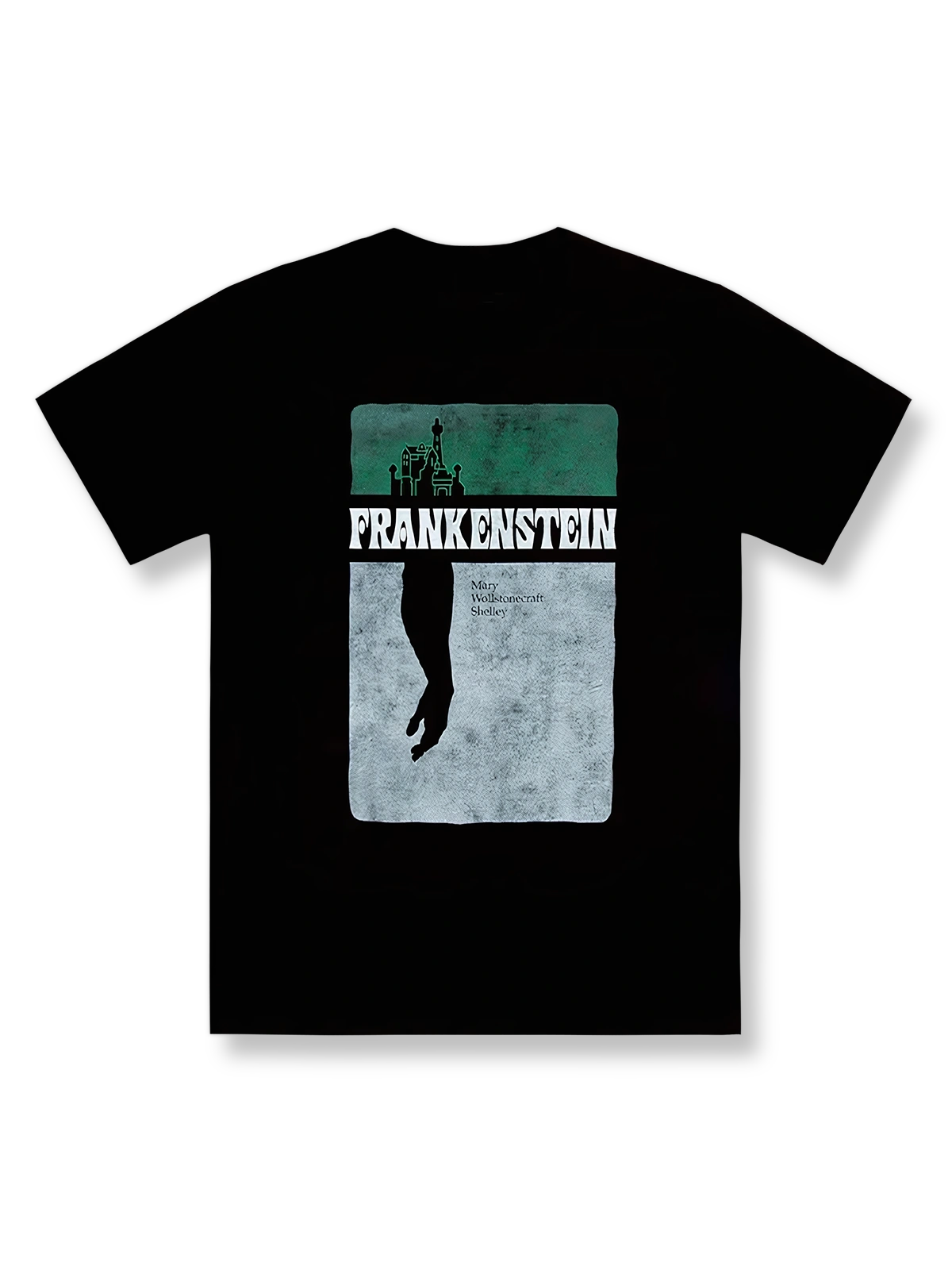 製品画像: メアリー・シェリー『フランケンシュタイン』Tシャツ正面図