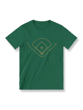 製品画像: 野球場デザインTシャツ正面図