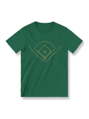 製品画像: 野球場デザインTシャツ正面図