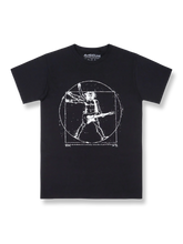 レトロ風ダ・ヴィンチロックシンガーTシャツの全体図