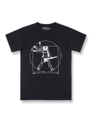 レトロ風ダ・ヴィンチロックシンガーTシャツの全体図