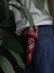 ヴィンテージ風 レッドバンダナ