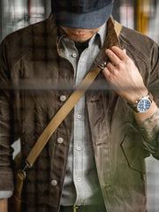 スタンドカラー ワックスドキャンバス ジャケット