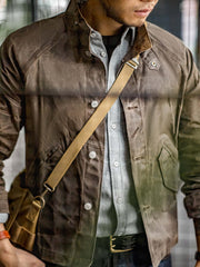 スタンドカラー ワックスドキャンバス ジャケット