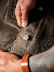 スタンドカラー ワックスドキャンバス ジャケット