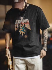 ネイティブアメリカン サンダーバード刺繍Tシャツ