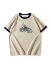 ヴィンテージモーターサイクル 210g リンガーTシャツ