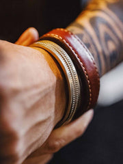 ナバホトーテム 半環式ホワイトブラスレット