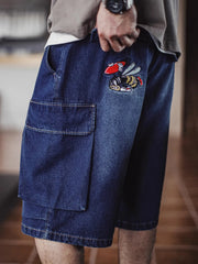 BombBee ヴィンテージワーク デニムショーツ