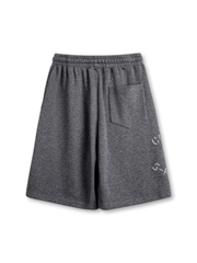 航海柄の刺繍入りショートパンツ - 船の錨デザイン