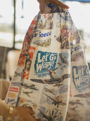 ヴィンテージフライトログ総柄ショーツ