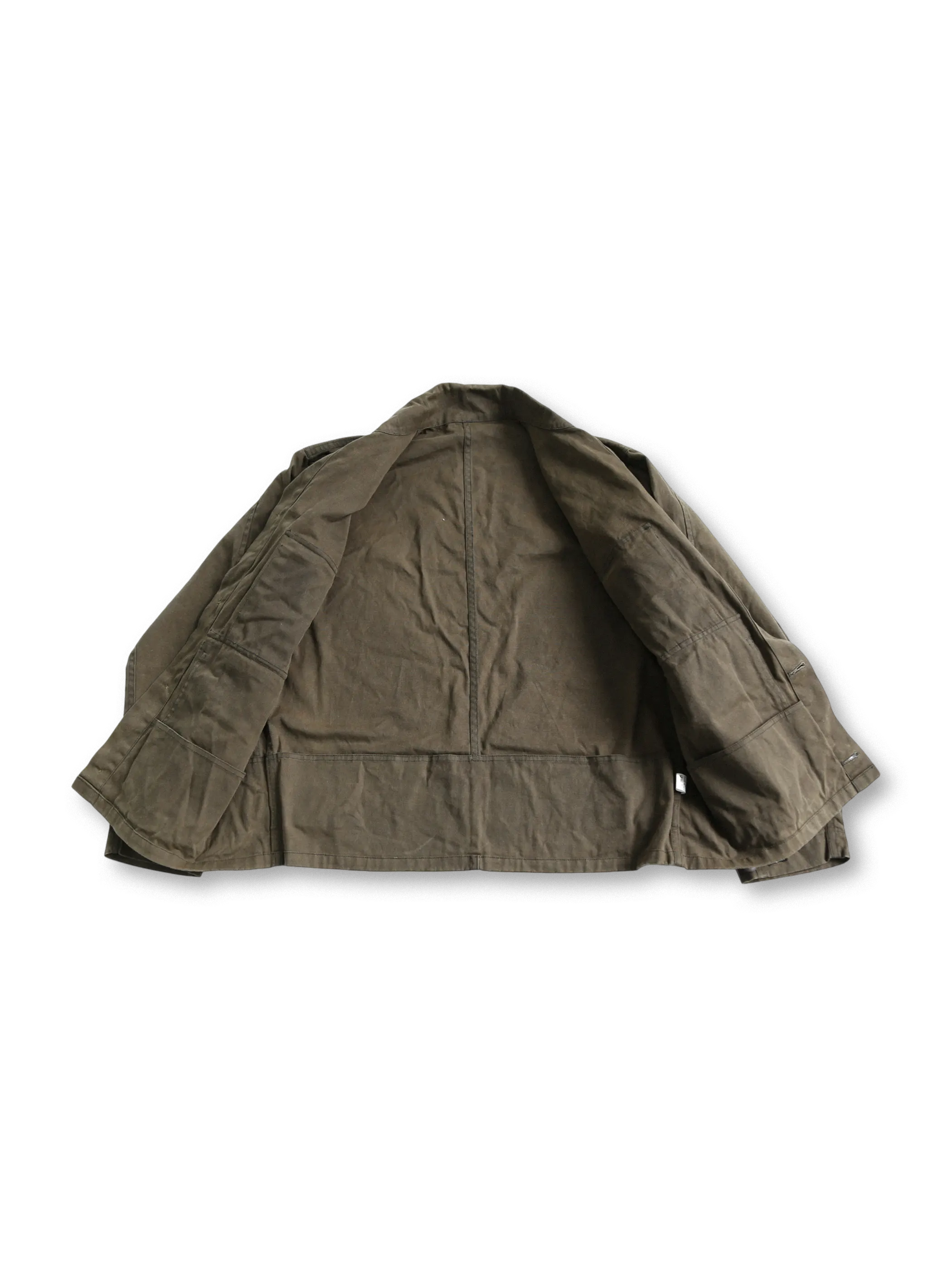 ワックスコットンジャケット、複数ポケット付き