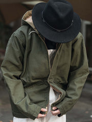 シープボアキャンバス フーデッドジャケット