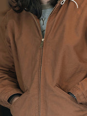 シープボアキャンバス フーデッドジャケット