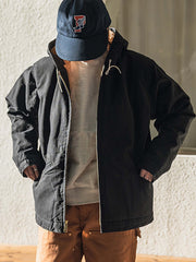 シープボアキャンバス フーデッドジャケット