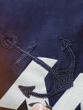 NAVYピンナップ刺繍Tシャツ