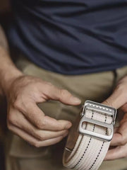 ネイビー編み込みベルト