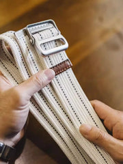 ネイビー編み込みベルト