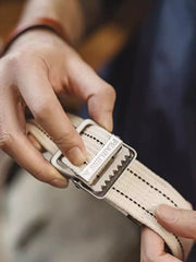 ネイビー編み込みベルト