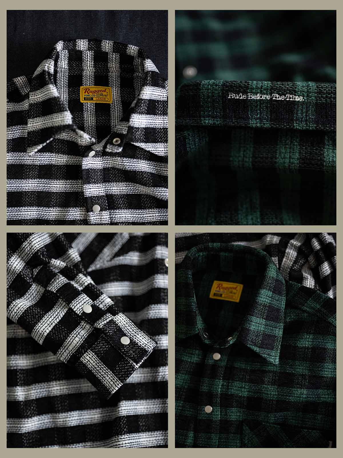 チカーノチェック フランネルシャツ 全体外観