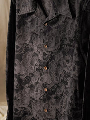 ジャカード百虎ブラック長袖シャツ
