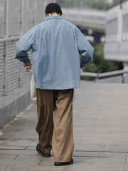 ライトブルーウォッシュデニムシャツ