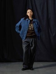 ショートワイドデニムシャツジャケット