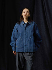 ショートワイドデニムシャツジャケット