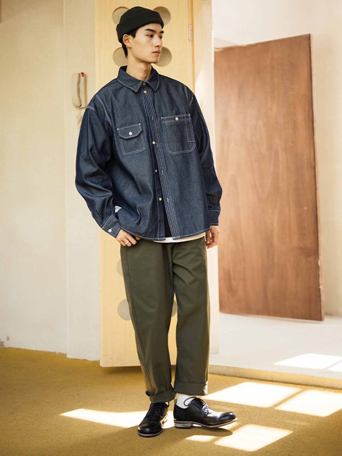 9oz ウォッシュド デニムシャツ