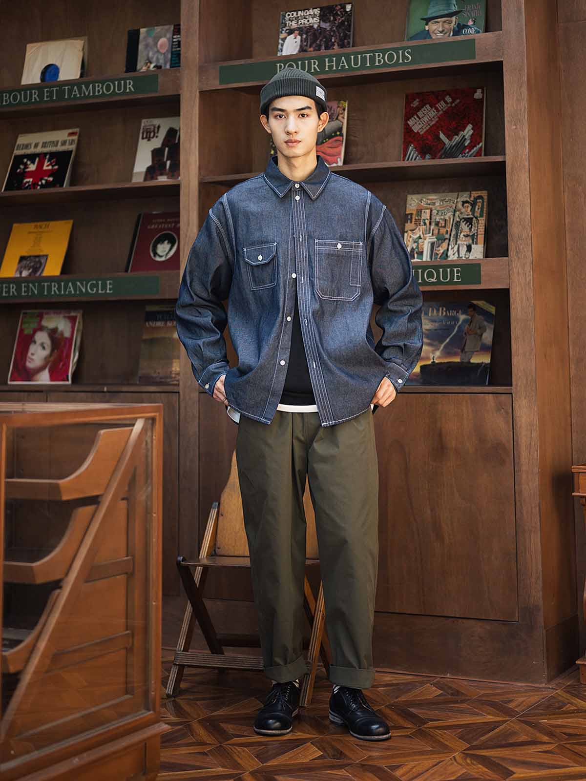 9oz ウォッシュド デニムシャツ