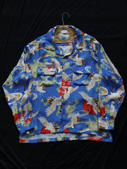 トラ・ツル・コイ オーバーサイズ アロハシャツ