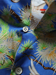 トラ・ツル・コイ オーバーサイズ アロハシャツ