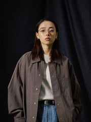 ルードスタイル ショートワイドチェックシャツジャケット