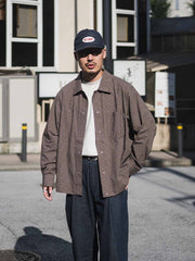 ルードスタイル ショートワイドチェックシャツジャケット