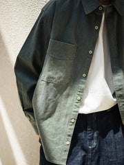 日本製ヘリンボーンCPOシャツ