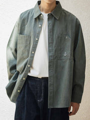 日本製ヘリンボーンCPOシャツ