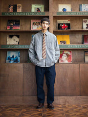 日本製ヘリンボーンCPOシャツ