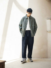 日本製ヘリンボーンCPOシャツ