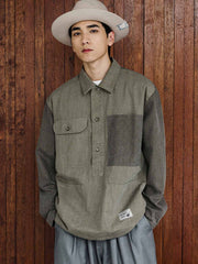 モデル着用のPOPOVER ワイルドシャツによるコーディネート