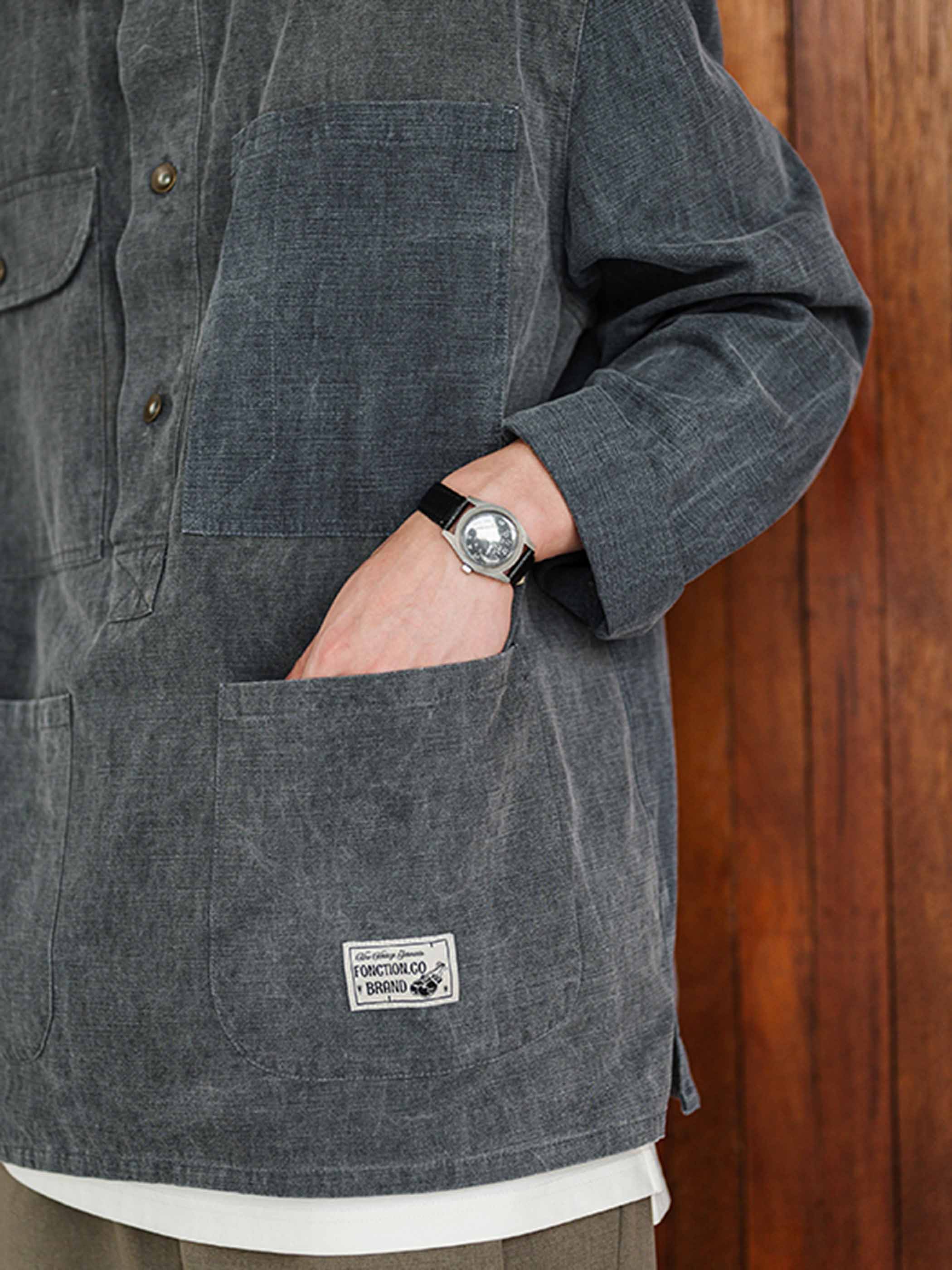 モデル着用のPOPOVER ワイルドシャツによるコーディネート