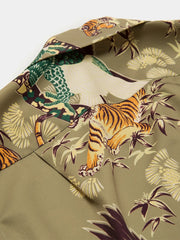虎と孔雀のヴィンテージ50’sスタイル開襟シャツ
